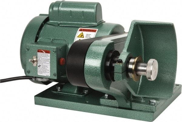 Burr King - 6" Wheel Diam x 1 & 2" Wheel Width, 3/4 hp Deburring/Polishing Grinder - 5/8" Arbor Hole Diam, 1 Phase, 120 Volts - Eagle Tool & Supply