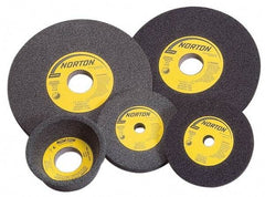 Norton - 7" Diam x 1-1/4" Hole x 1" Thick, I Hardness, 120 Grit Surface Grinding Wheel - Silicon Carbide, Type 1, Fine Grade, 3,600 Max RPM, Vitrified Bond, No Recess - Eagle Tool & Supply