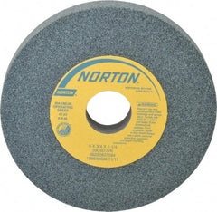 Norton - 6" Diam x 1-1/4" Hole x 3/4" Thick, I Hardness, 60 Grit Surface Grinding Wheel - Silicon Carbide, Type 1, Medium Grade, 4,140 Max RPM, Vitrified Bond, No Recess - Eagle Tool & Supply