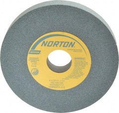 Norton - 6" Diam x 1-1/4" Hole x 3/4" Thick, I Hardness, 100 Grit Surface Grinding Wheel - Silicon Carbide, Type 1, Fine Grade, 4,140 Max RPM, Vitrified Bond, No Recess - Eagle Tool & Supply