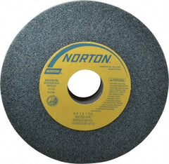Norton - 6" Diam x 1-1/4" Hole x 1" Thick, I Hardness, 60 Grit Surface Grinding Wheel - Silicon Carbide, Type 1, Medium Grade, 4,140 Max RPM, Vitrified Bond, No Recess - Eagle Tool & Supply