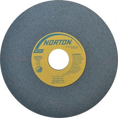 Norton - 7" Diam x 1-1/4" Hole x 1/4" Thick, I Hardness, 100 Grit Surface Grinding Wheel - Silicon Carbide, Type 1, Fine Grade, 3,600 Max RPM, Vitrified Bond, No Recess - Eagle Tool & Supply