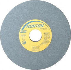 Norton - 7" Diam x 1-1/4" Hole x 1/2" Thick, I Hardness, 120 Grit Surface Grinding Wheel - Silicon Carbide, Type 1, Fine Grade, 3,600 Max RPM, Vitrified Bond, No Recess - Eagle Tool & Supply
