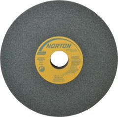 Norton - 8" Diam x 1-1/4" Hole x 1" Thick, I Hardness, 80 Grit Surface Grinding Wheel - Silicon Carbide, Type 1, Medium Grade, 3,600 Max RPM, Vitrified Bond, No Recess - Eagle Tool & Supply