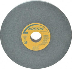 Norton - 8" Diam x 1-1/4" Hole x 1" Thick, I Hardness, 100 Grit Surface Grinding Wheel - Silicon Carbide, Type 1, Fine Grade, 3,600 Max RPM, Vitrified Bond, No Recess - Eagle Tool & Supply
