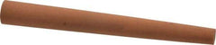 Norton - 4" Long x 1/2" Diam x 1/4" Thick, Aluminum Oxide Sharpening Stone - Round Tapered, Fine Grade - Eagle Tool & Supply