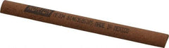 Norton - 4" Long x 3/8" Diam Aluminum Oxide Sharpening Stone - Half Round, Medium Grade - Eagle Tool & Supply