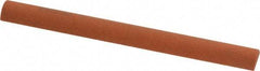 Norton - 4" Long x 3/8" Diam Aluminum Oxide Sharpening Stone - Half Round, Fine Grade - Eagle Tool & Supply