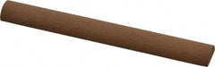 Norton - 4" Long x 1/2" Diam Aluminum Oxide Sharpening Stone - Half Round, Medium Grade - Eagle Tool & Supply