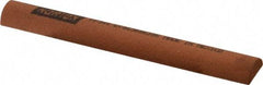 Norton - 4" Long x 1/2" Diam Aluminum Oxide Sharpening Stone - Half Round, Fine Grade - Eagle Tool & Supply