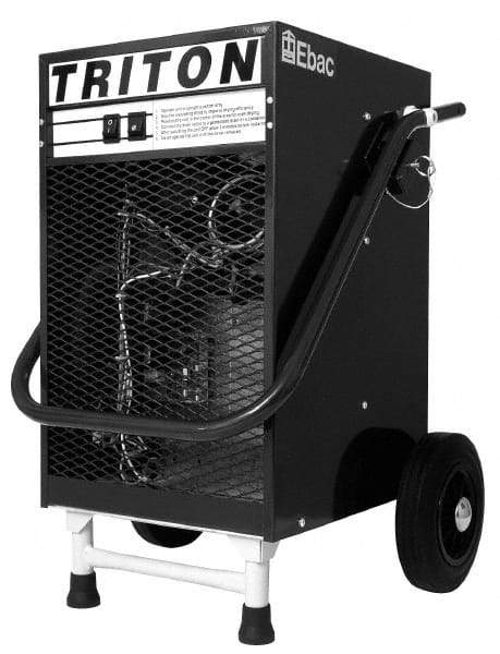 EBAC - 12 Gal Saturation Capacity, 5 Amp, Portable Dehumidifier - 19-1/2" Wide x 29" High x 15-1/2" Deep, 51 Pint Volume Capacity, 5/8 hp - Eagle Tool & Supply