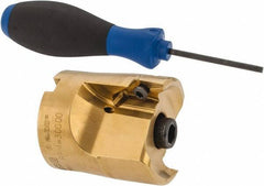 Seco - 2" Cut Diam, 0.394" Max Depth, 3/4" Arbor Hole, 2 Inserts, VPGX 2206..E.-E10 Insert Style, Indexable Copy Face Mill - R220.97 Cutter Style, 30,000 Max RPM, 2-1/4 High, Through Coolant, Series R220.97 - Eagle Tool & Supply