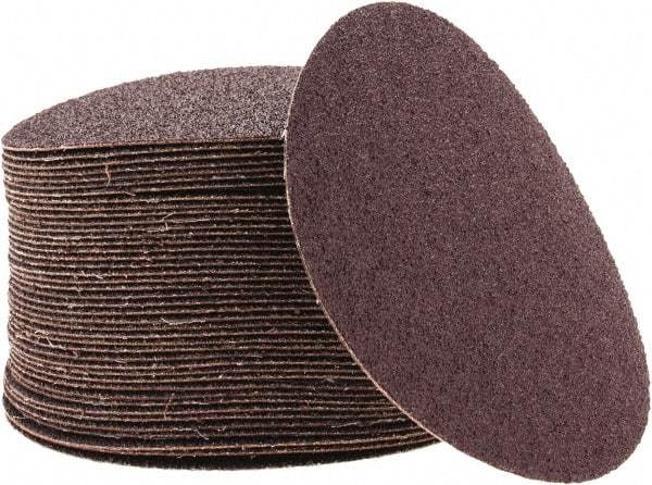 3M - 5" Diam, 40 Grit Aluminum Oxide Adhesive PSA Disc - Coarse Grade, X Weighted Cloth Backing, For Bench Top Motors, Random Orbital Sanders - Eagle Tool & Supply