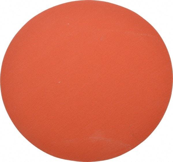 3M - 12" Diam, 80 Grit Ceramic Adhesive PSA Disc - Medium Grade, Orange, YF Weighted Backing, Flexible, Use with Bench Top Motors - Eagle Tool & Supply