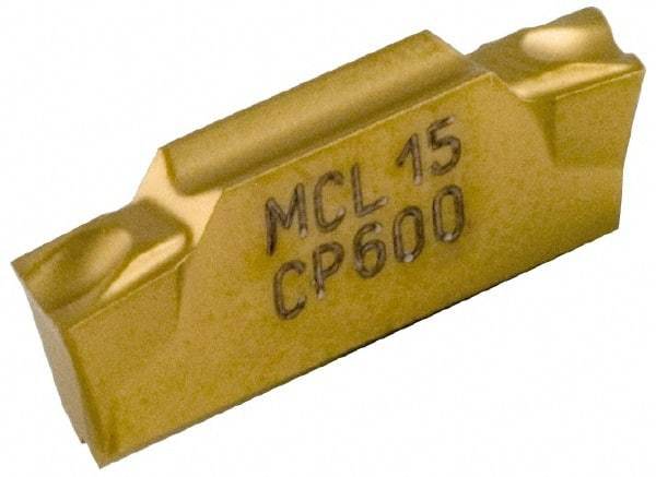 Seco - LCMF, 0.157" Cutting Width, MC, CP600 Grade, Double End Multi-Directional Turning Insert - TiAlN, TiN Coated - Eagle Tool & Supply