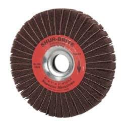 Superior Abrasives - 6" Diam, 120 Grit Aluminum Oxide Duplex Wheel - 1" Hole, 1" Wide, Coated, Fine Grade, 4,500 Max RPM - Eagle Tool & Supply