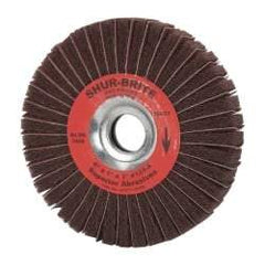 Superior Abrasives - 6" Diam, 120 Grit Aluminum Oxide Duplex Wheel - 1" Hole, 1" Wide, Coated, Fine Grade, 4,500 Max RPM - Eagle Tool & Supply