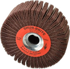 Superior Abrasives - 6" Diam, 180 Grit Aluminum Oxide Duplex Wheel - 1" Hole, 2" Wide, Coated, Very Fine Grade, 4,500 Max RPM - Eagle Tool & Supply