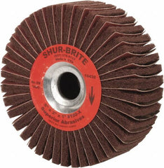 Superior Abrasives - 6" Diam, 120 Grit Aluminum Oxide Duplex Wheel - 1" Hole, 2" Wide, Coated, Fine Grade, 4,500 Max RPM - Eagle Tool & Supply