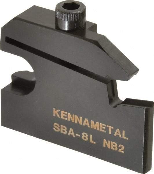 Kennametal - Left Hand, 0.315" Insert Width, 1 Inch Max Depth of Cut, Indexable Cutoff and Grooving Support Blade - SBA8L - Eagle Tool & Supply