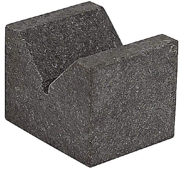 SPI - 90° Angle, Black Granite V-Block - 3" Long x 3" Wide x 3" High, Sold as Matched Pair - Eagle Tool & Supply