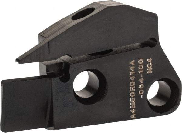 Kennametal - 4mm Groove Width, 14mm Max Depth of Cut, Right Hand Cut, A4M-A Indexable Grooving Blade - 4 Seat Size, Series A4 - Eagle Tool & Supply