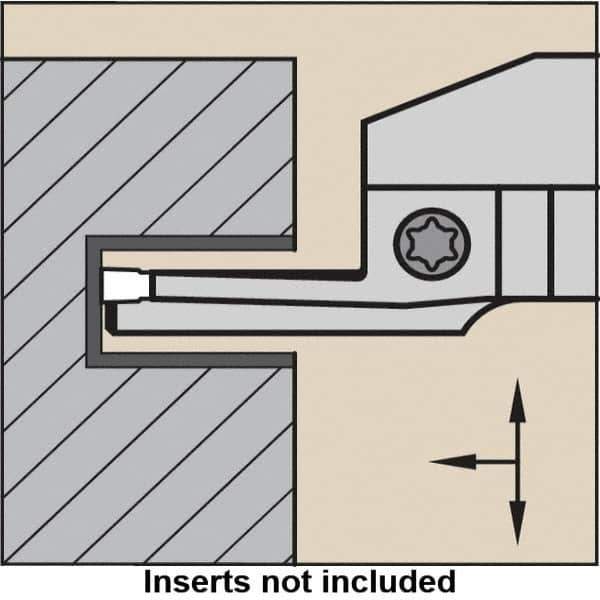 Kennametal - 2mm Groove Width, 12mm Max Depth of Cut, Left Hand Cut, A4M-B Indexable Grooving Blade - 2S Seat Size, A4G0200M2SP02B Insert Style, Series A4 - Eagle Tool & Supply