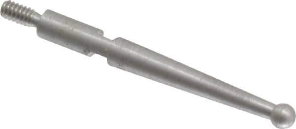 SPI - 0.08" Ball Diam, Steel, Ball Test Indicator Contact Point - 13/16" Contact Point Length, Use with Interapid Test Indicators - Eagle Tool & Supply