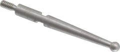 SPI - 0.08" Ball Diam, Steel, Ball Test Indicator Contact Point - 13/16" Contact Point Length, Use with Interapid Test Indicators - Eagle Tool & Supply