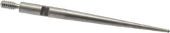SPI - 0.032" Ball Diam, Steel, Ball Test Indicator Contact Point - 1-5/16" Contact Point Length, Use with Starrett Test Indicators - Eagle Tool & Supply