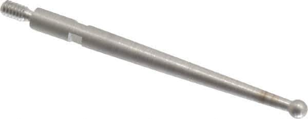 SPI - 0.078" Ball Diam, Steel, Ball Test Indicator Contact Point - 1-5/16" Contact Point Length, Use with Starrett Test Indicators - Eagle Tool & Supply