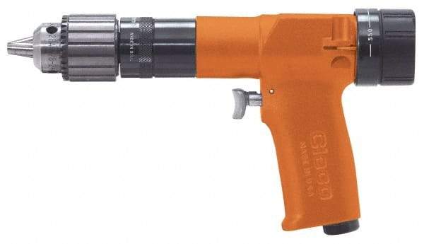 Cleco - 1/2" Keyed Chuck - Pistol Grip Handle, 600 RPM, 0.7 hp, 90 psi - Eagle Tool & Supply