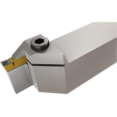 Iscar - HELI, External, Left Hand, 12mm Max Depth of Cut, 6 to 6.35mm Groove Width, Indexable Grooving Tool Holder - DG.., GRIP Insert Compatibility, 25mm Shank Height, 25mm Shank Width, 135mm OAL - Eagle Tool & Supply