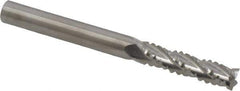 M.A. Ford - 5/16" Diam, 1-3/8" LOC, 4 Flute Solid Carbide Roughing & Finishing Square End Mill - Uncoated, 3-1/4" OAL, 5/16" Shank Diam, Straight Shank, 30° Helix, Centercutting, Extra Long Length - Eagle Tool & Supply