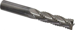 M.A. Ford - 5/8" Diam, 2-1/2" LOC, 4 Flute Solid Carbide Roughing & Finishing Square End Mill - Uncoated, 4-5/8" OAL, 5/8" Shank Diam, Straight Shank, 30° Helix, Centercutting, Extra Long Length - Eagle Tool & Supply