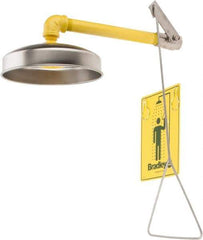 Bradley - Plumbed Drench Showers Mount: Horizontal Shower Head Material: Plastic - Eagle Tool & Supply