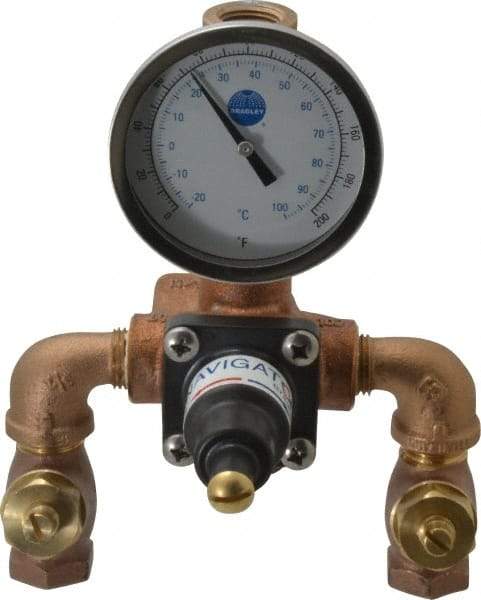 Bradley - Brass Water Mixing Valve & Unit - 7 GPM at 30 psi Flow Rate - Eagle Tool & Supply