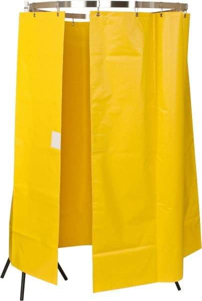 Bradley - 145" Wide x 70" High, Vinyl Plumbed Wash Station Shower Curtain - Includes Curtain Rail & Mounting Bracket - Eagle Tool & Supply