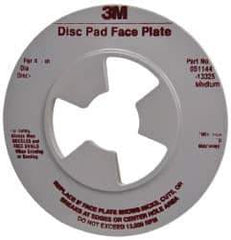 3M - 4-1/2" Max Diam, Abrasive Disc Face Plate - 5/8-11, 10,000 RPM - Eagle Tool & Supply