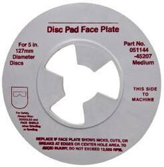 3M - 5" Max Diam, Abrasive Disc Face Plate - 5/8-11, 9,500 RPM - Eagle Tool & Supply
