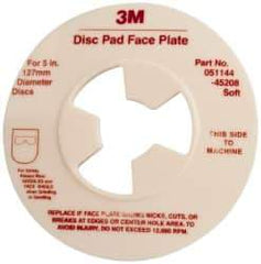 3M - 5" Max Diam, Abrasive Disc Face Plate - 5/8-11, 9,500 RPM - Eagle Tool & Supply