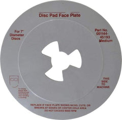 3M - 7" Max Diam, Abrasive Disc Face Plate - 5/8-11, 7,000 RPM - Eagle Tool & Supply