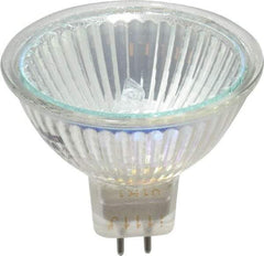 Value Collection - 50 Watt, 12 Volt, Halogen Miniature & Specialty MR16 Lamp - 2 Pin Base, 50 to 749 Equivalent Range, Warm (1,000 to 3,000), 1-7/8" OAL - Eagle Tool & Supply