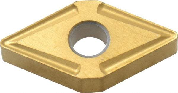 Seco - DNMG432 MR3 Grade CP200 Carbide Turning Insert - TiAlN/TiN Finish, 55° Diamond, 1/2" Inscr Circle, 3/16" Thick, 1/32" Corner Radius - Eagle Tool & Supply