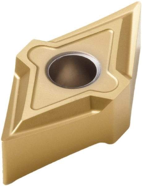 Seco - DNMP442 MF1 Grade TS2000 Carbide Turning Insert - TiAlN/TiN Finish, 55° Diamond, 1/2" Inscr Circle, 1/4" Thick, 1/32" Corner Radius - Eagle Tool & Supply