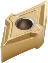 Seco - DNMP442 MF1 Grade TS2000 Carbide Turning Insert - TiAlN/TiN Finish, 55° Diamond, 1/2" Inscr Circle, 1/4" Thick, 1/32" Corner Radius - Eagle Tool & Supply