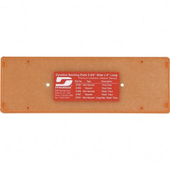 Dynabrade - 8 x 2-3/4" Rectangular Adhesive/PSA Backing Pad - Dynaline Compatible, Clip Attachment, Nonvacuum Pad, 3/8" Thick, Medium Density - Eagle Tool & Supply