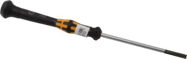 Wera - Electronic/Electrostatic Slotted Screwdriver - Round Shank, Ergonomic Handle - Eagle Tool & Supply