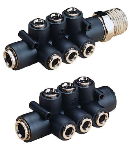 Norgren - 1/2" NPT Inlet x 1/2" NPT Outlet In-Line Flow Control Valve - 15 to 145 psi, Needle Valve & Aluminum Material - Eagle Tool & Supply