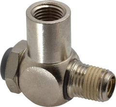 Norgren - 1/4" Female NPT x 1/4" Male NPT Tamper Resistant Flow Control Valve - 5 to 150 psi, Needle Valve & Brass Material - Eagle Tool & Supply